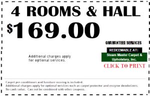 Carpet Cleaning Coupon 4 Rooms & Hall